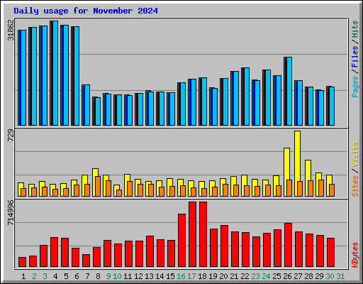 Daily usage for November 2024