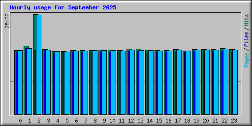Hourly usage for September 2025